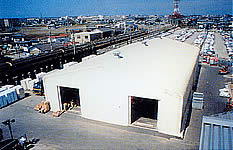 固定式テント倉庫